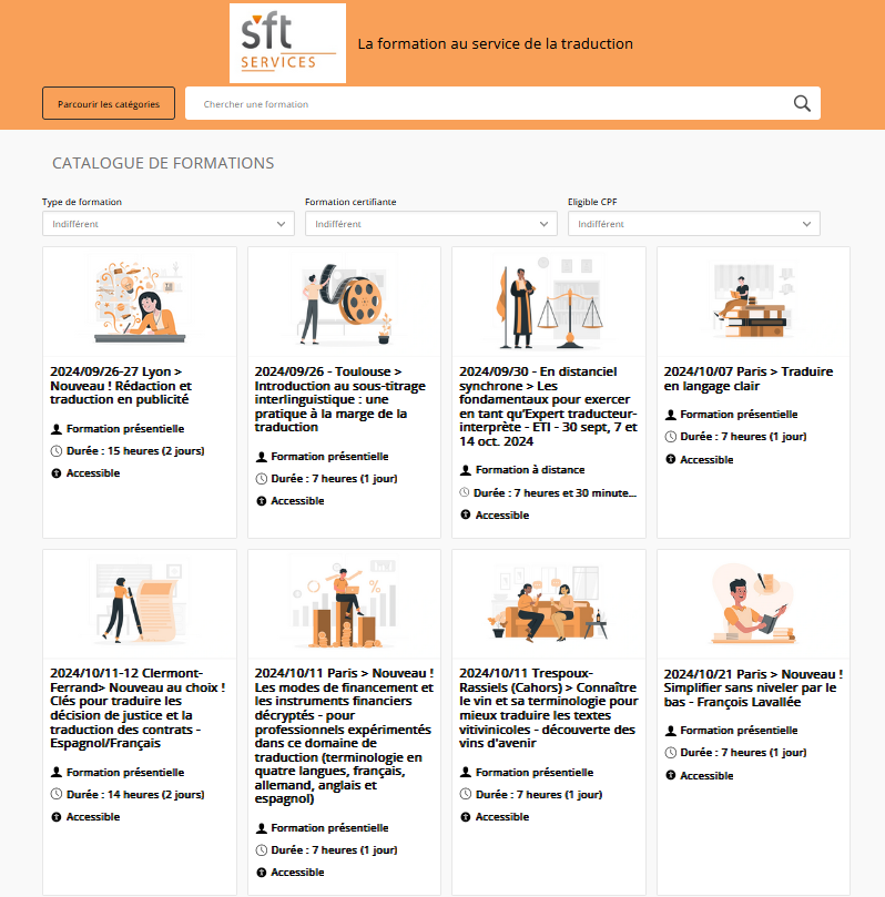Catalogue de SFT Services